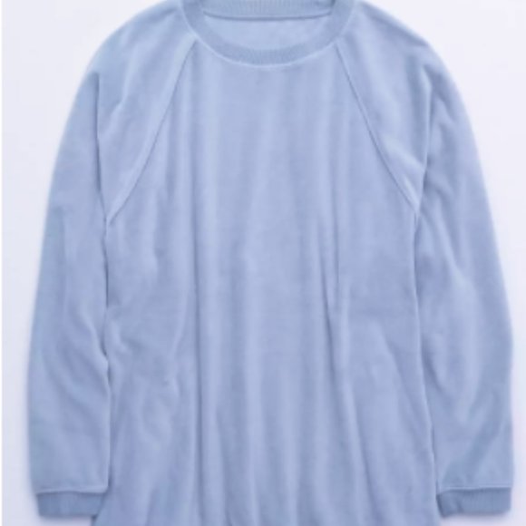 Aerie REAL Obsessed Velour Velvet Sweatshirt M - Picture 2 of 3